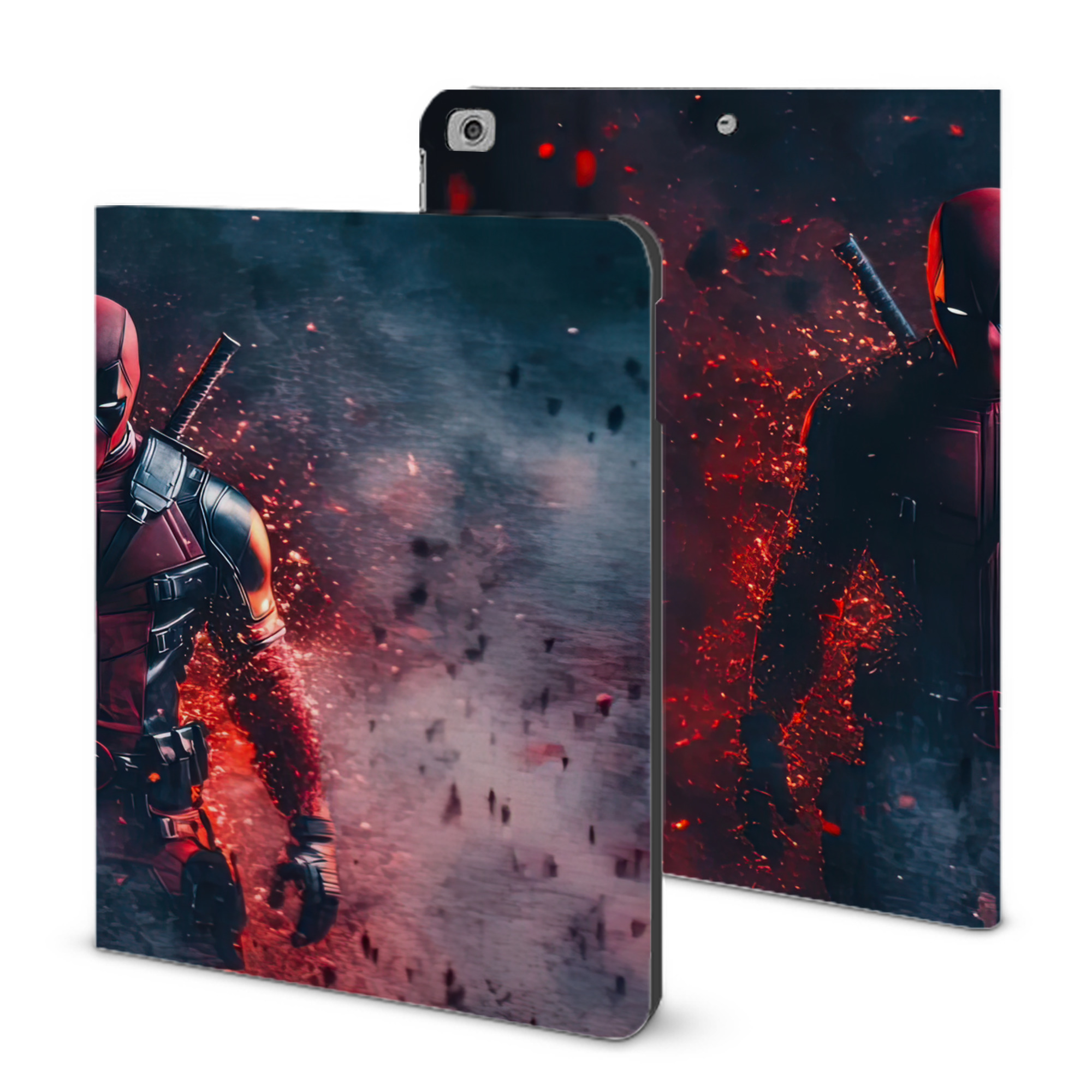 （画像用） Deadpool デッドプール IPad ケース ブック型 PUレザー TPU 耐衝撃 軽量 薄型 ペン収納なし 全面保護 IPad 各モデル対応
